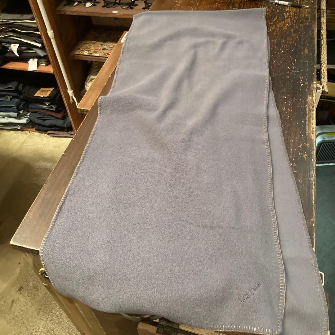 90s Patagonia フリース マフラー USA製 パタゴニア グレー