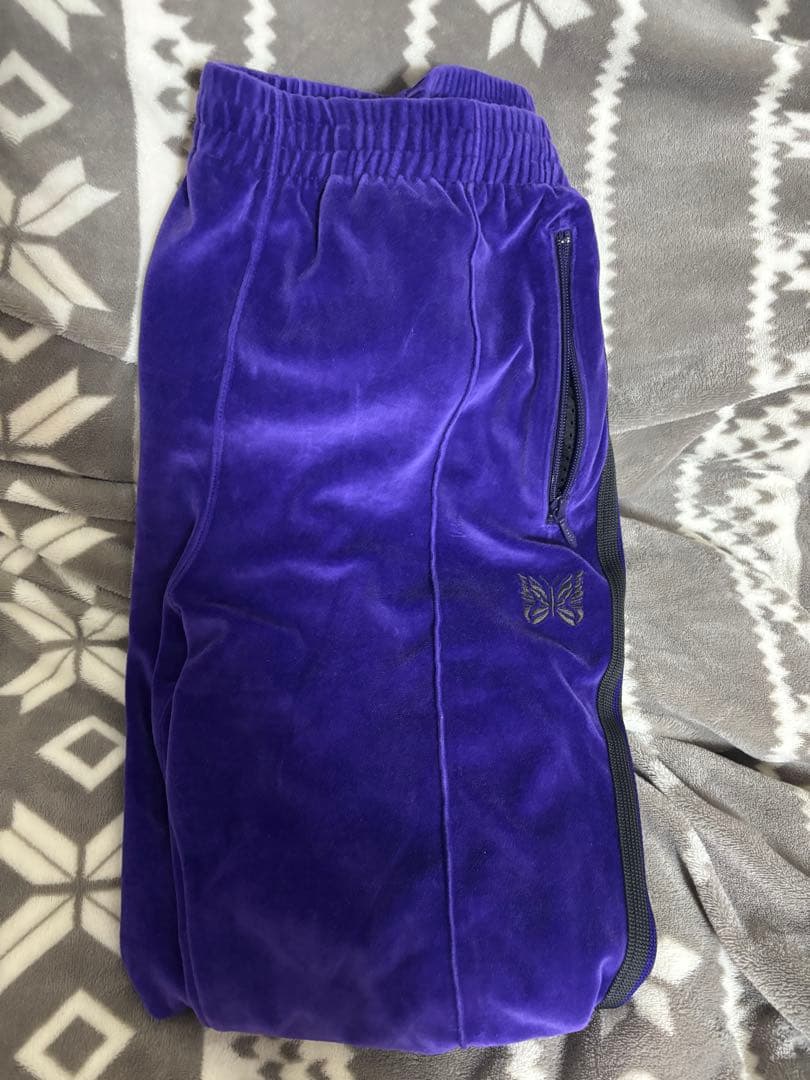 needles ベロア　トラックパンツ　紫　Mサイズ