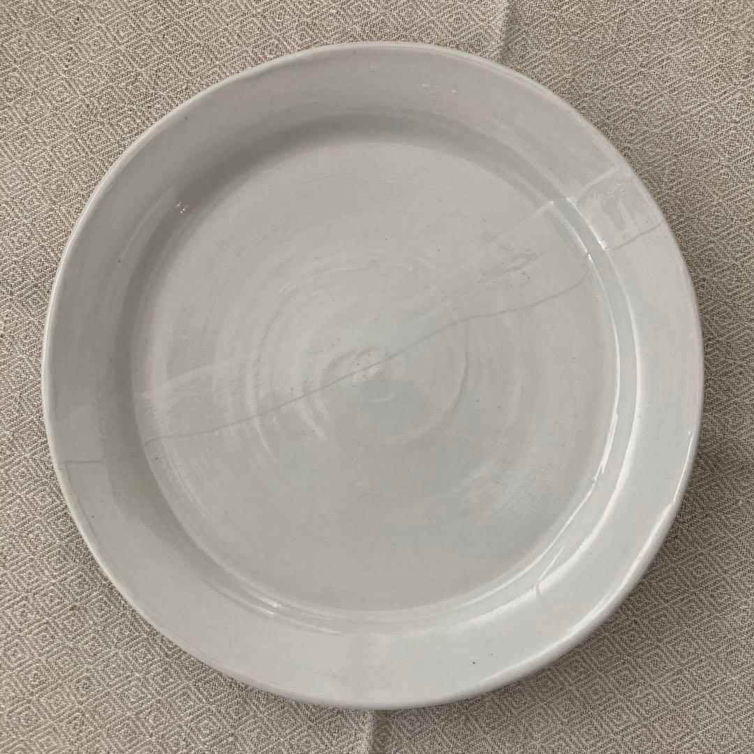 土屋由起子 白釉7寸皿