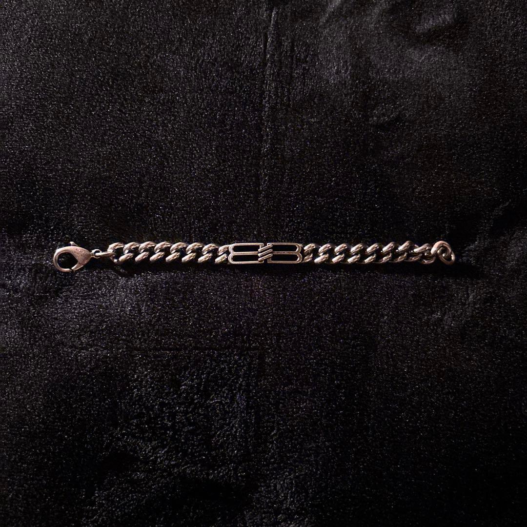 あ*様 BALENCIAGA シルバーメタルチェーンブレスレット