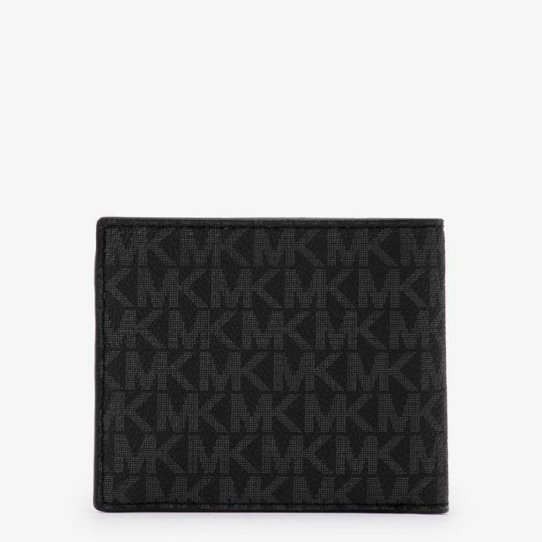 新品　正規品 MICHAEL KORS メンズ　ブラック　二つ折り財布