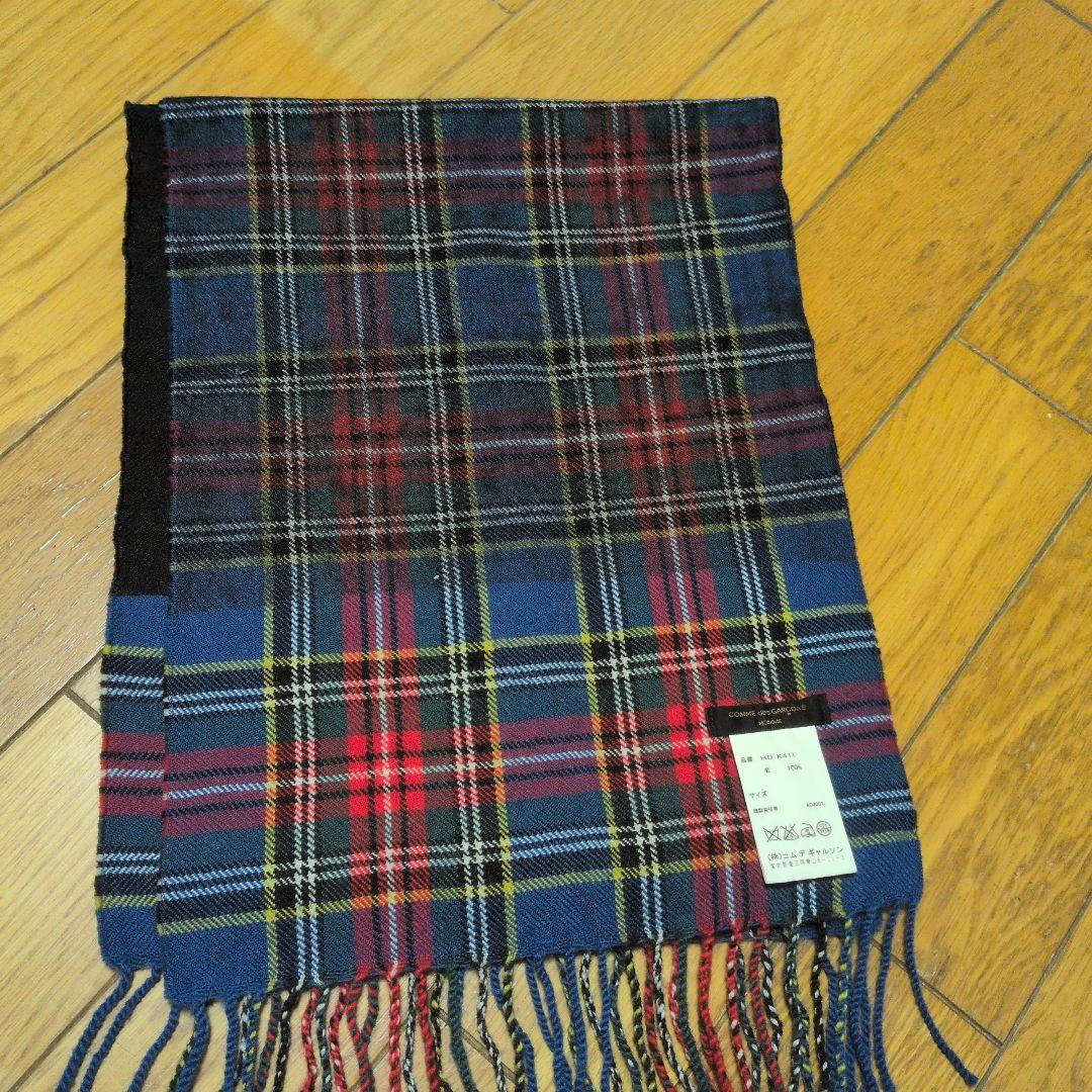 コムデギャルソンオム　ウール100% タータンチェックマフラー