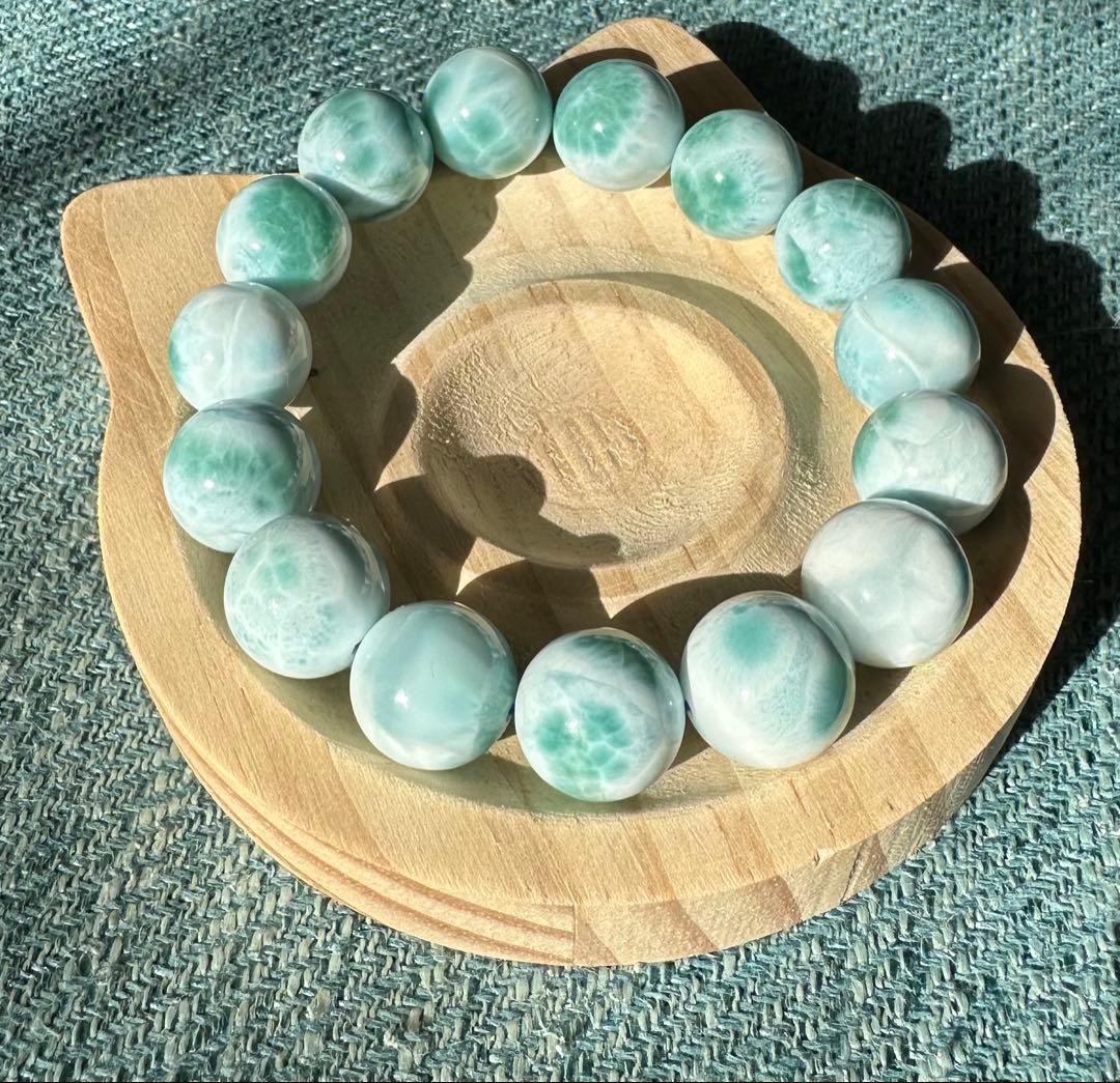 ラリマー　ブレスレット　グリーンラリマー　超❣️ 確認用❣️