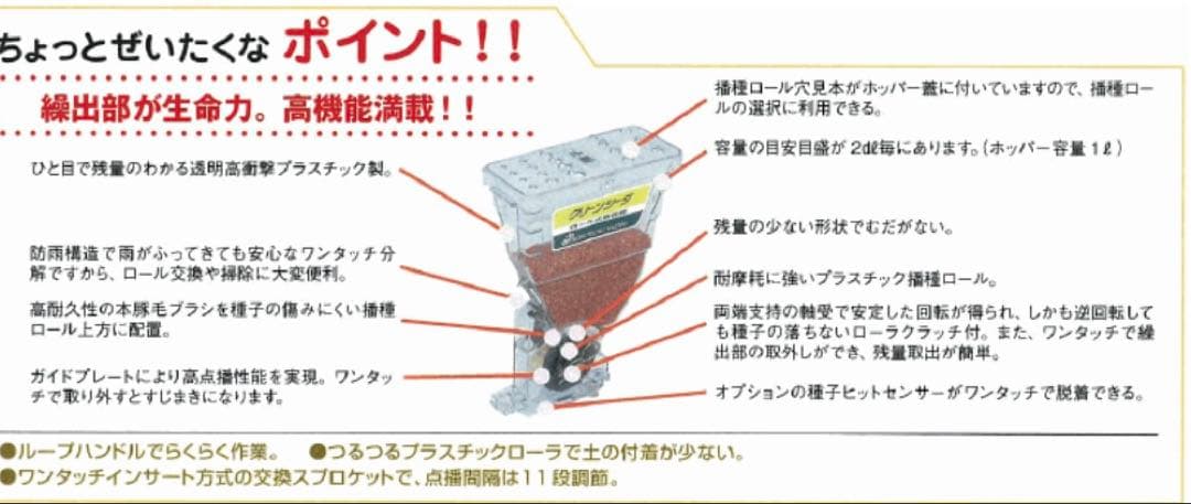 アグリテクノ矢崎 播種機 クリーンシーダ　手押し 1条 種まき機 野菜 AP-1