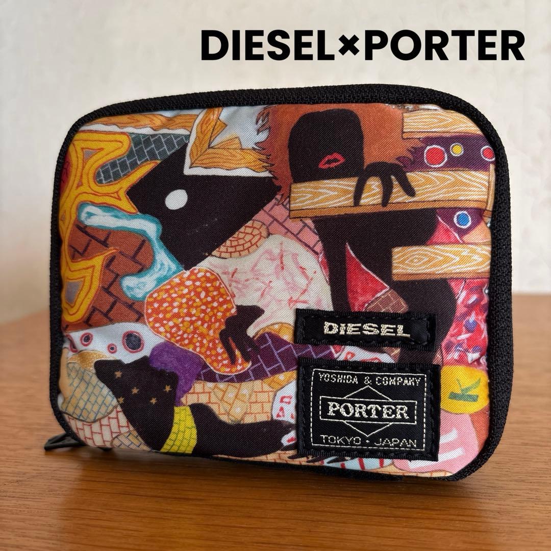 美品◆PORTER DIESEL 横尾忠則 コラボ ラウンドジップ財布 30周年