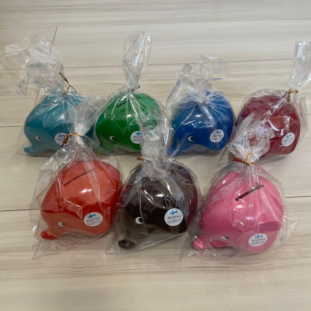 【新品】エレファントバンク7色セット　貯金箱