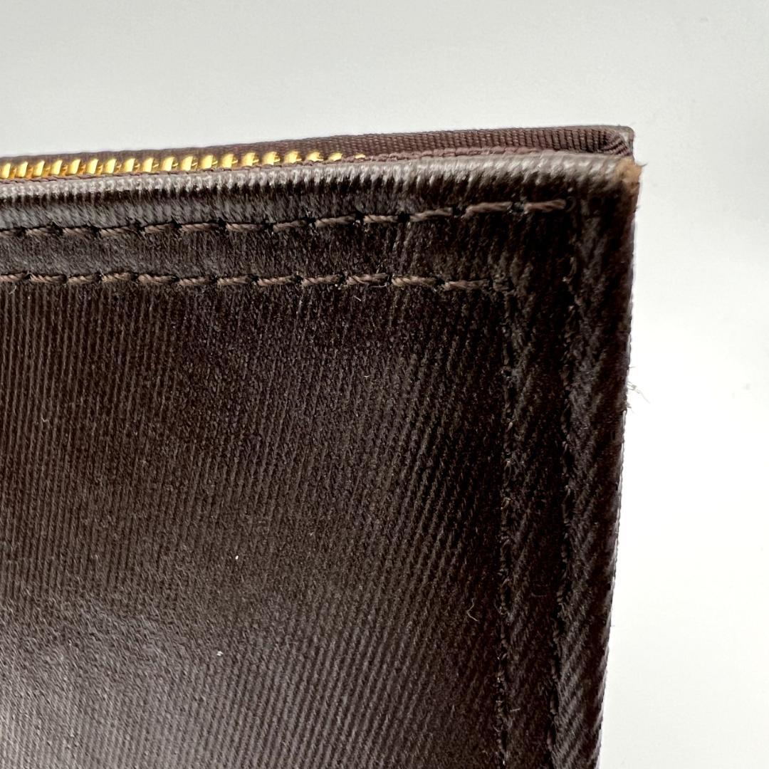 未使用 ポーター☆メンズ ジッピーウォレット 長財布 ナイロン加工 濃茶 日本製