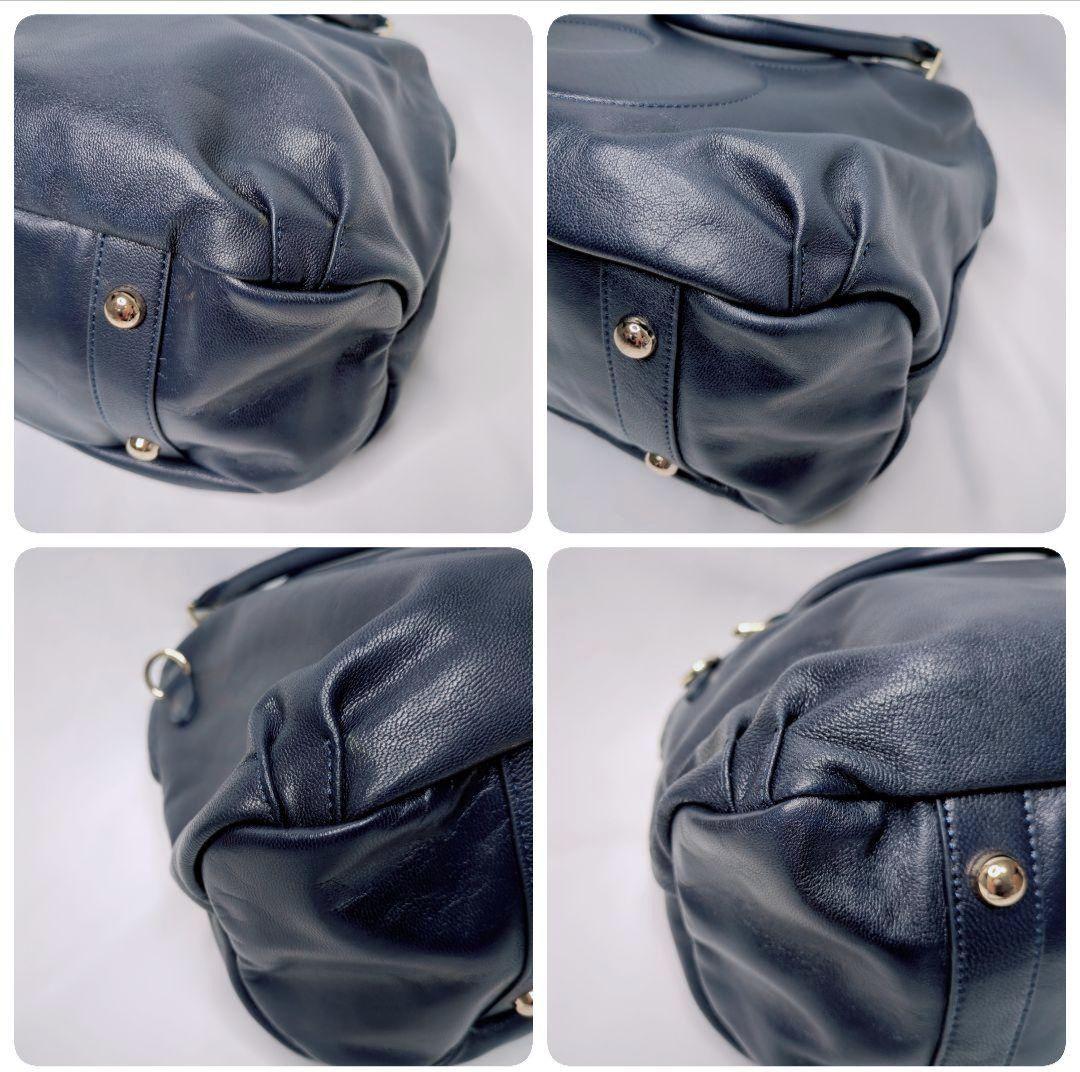 極美品✨muta ムータ 8 バッグ ゴート革 ショルダー2way ネイビー