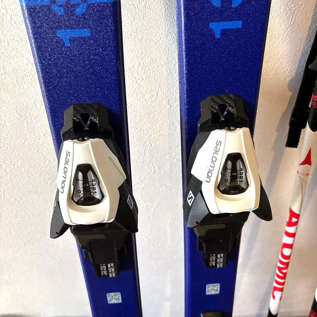 ワックス済サロモンスキー板130cm Atomicポール90cmケースセット