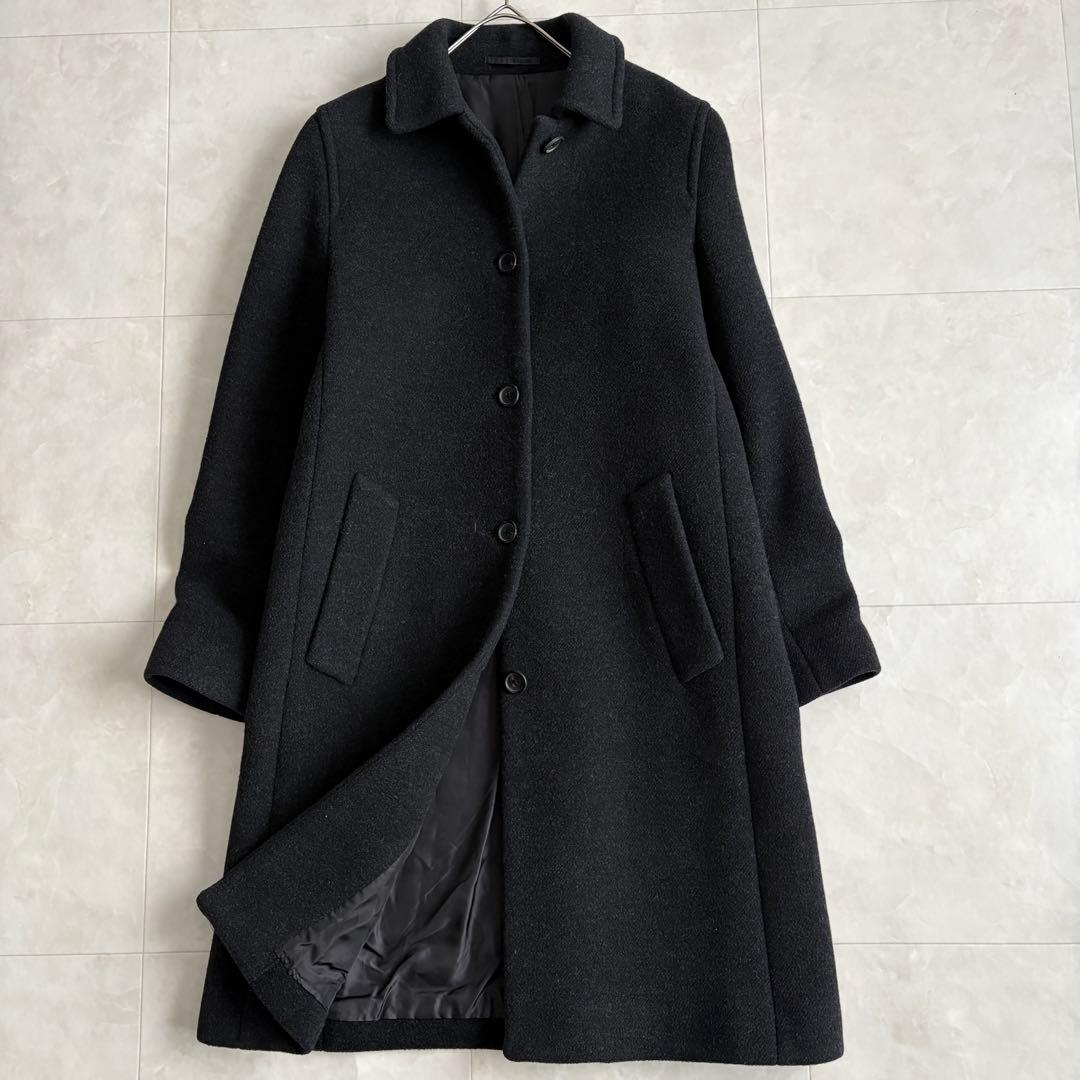 美品✨ マーガレットハウエル ステンカラーウールカシミヤロングコート 黒 II