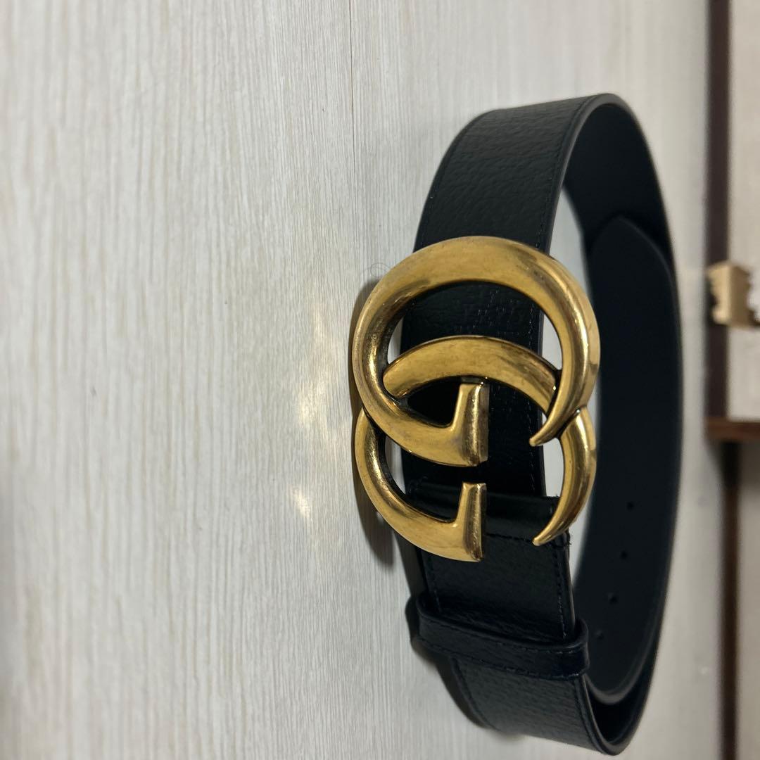 GUCCI レザーベルト ダブルGロゴ 85cm