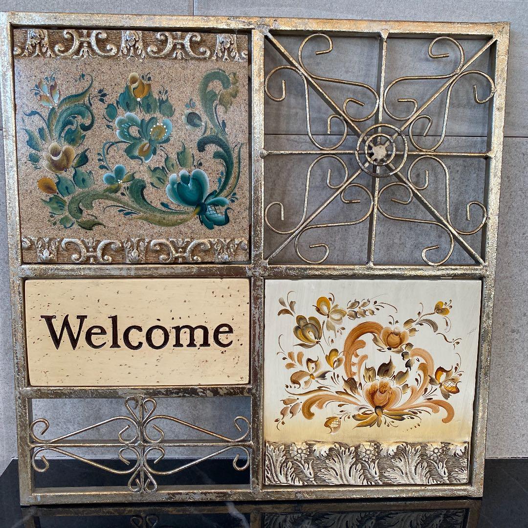 トールペイント(ローズマリング)ウエルカムボード