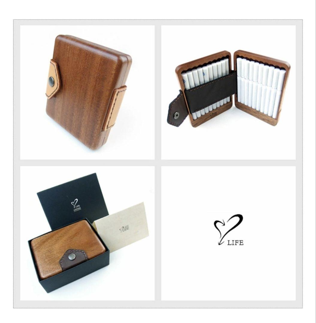 LIFE 手帳型ウッドたばこケース