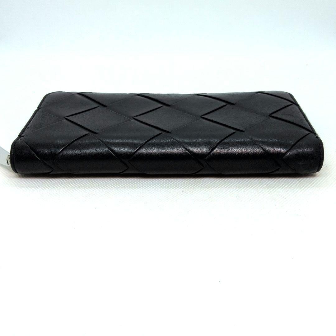 【RFID搭載 近年モデル 美品】ボッテガヴェネタ　イントレチャート　長財布　黒