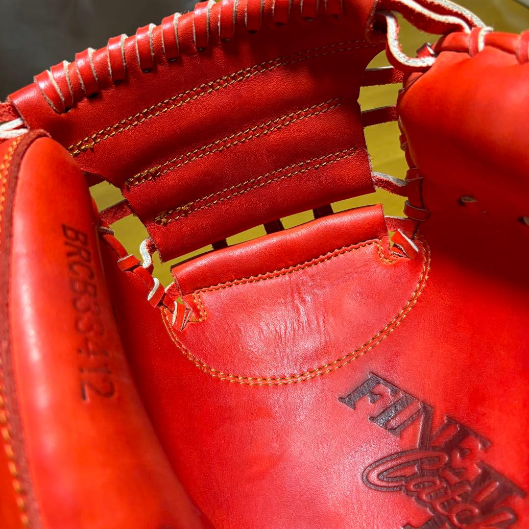 ZETT 軟式 キャッチャーミット 型付け済 美品 レッド