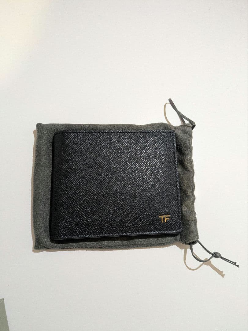 【kubo】TOM FORD ブラックレザー 二つ折り財布