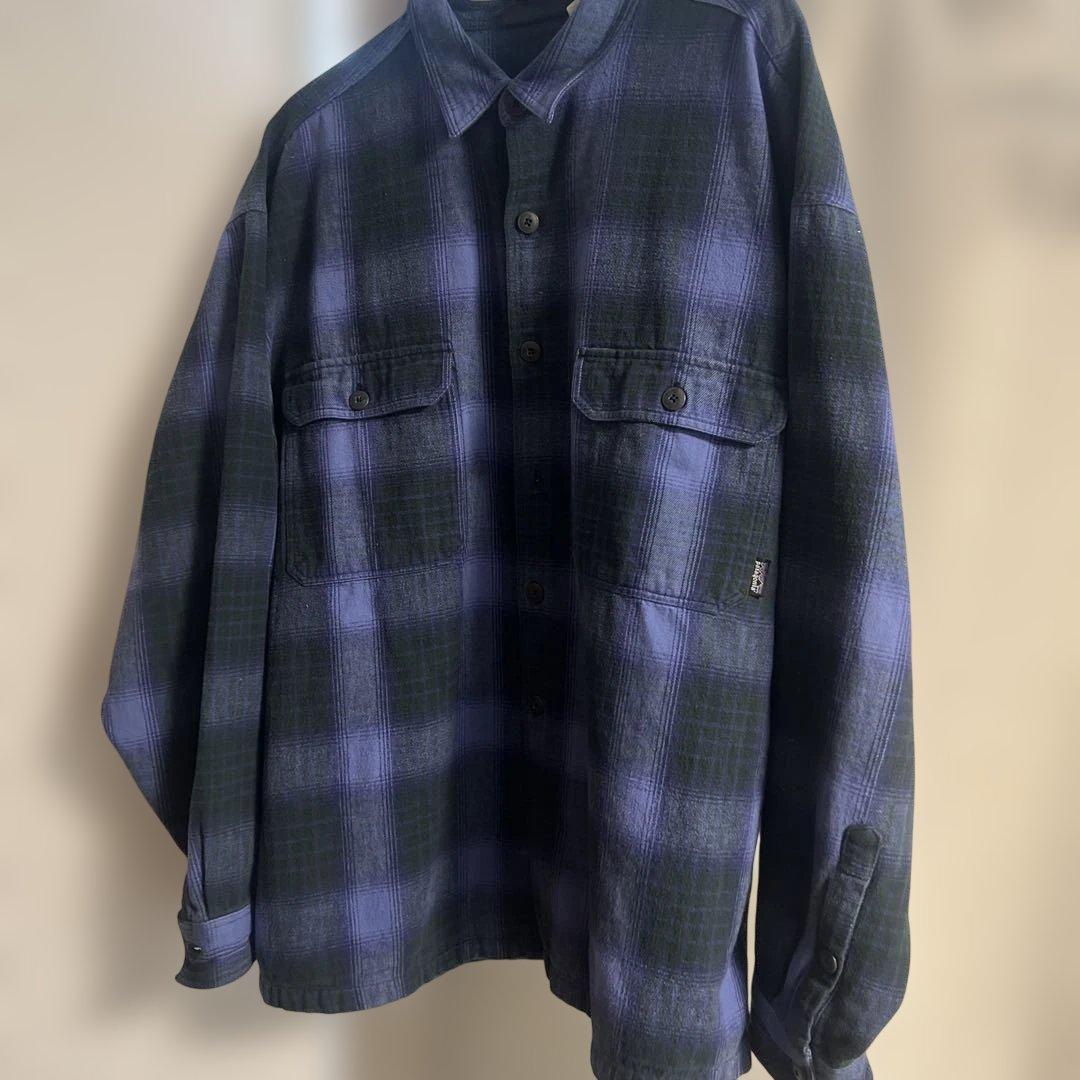 パタゴニア オンブレ ヘビーフランネルシャツ ポルトガル製 L