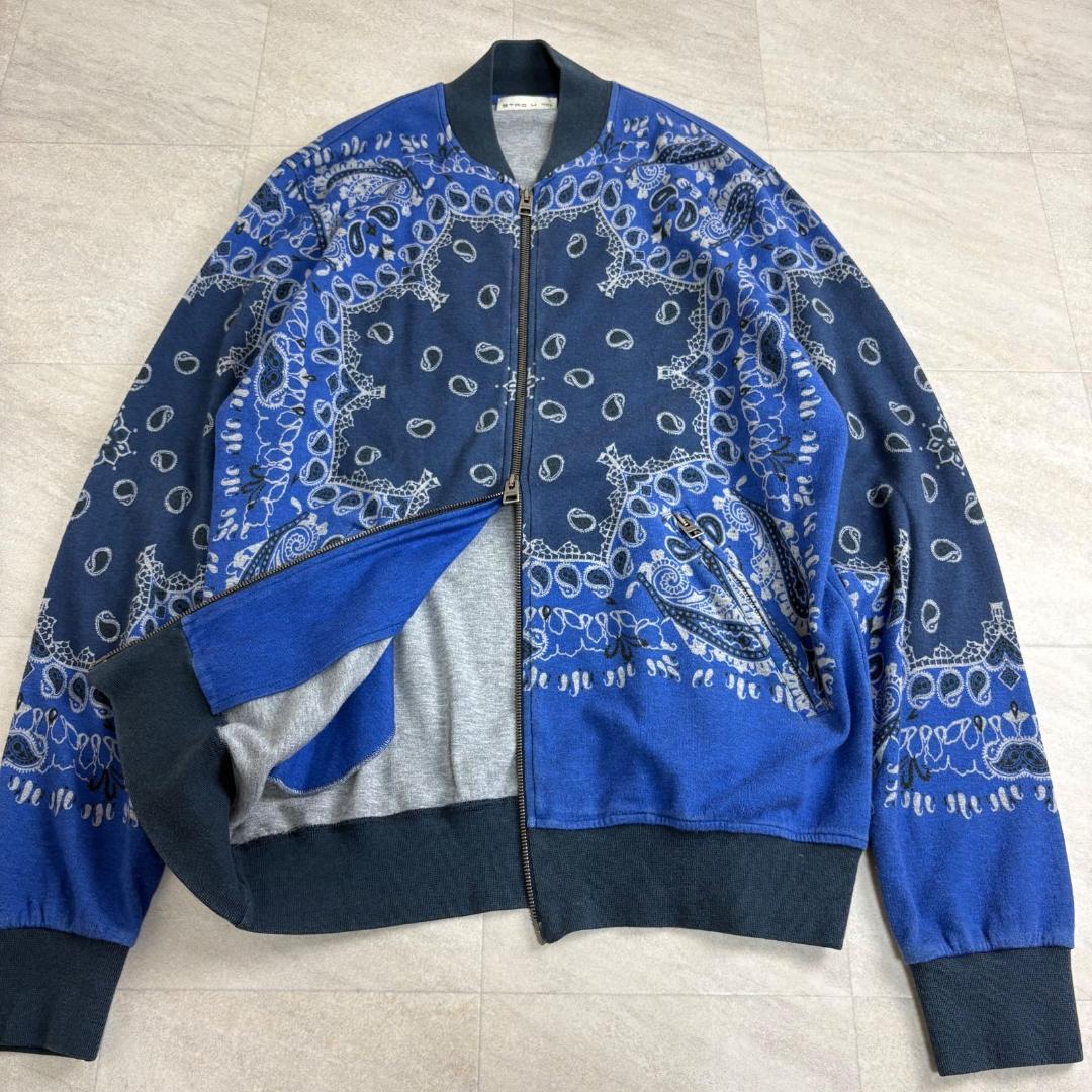 ETRO エトロ ブルゾン ジャケット ペイズリー ドライバーズ 青