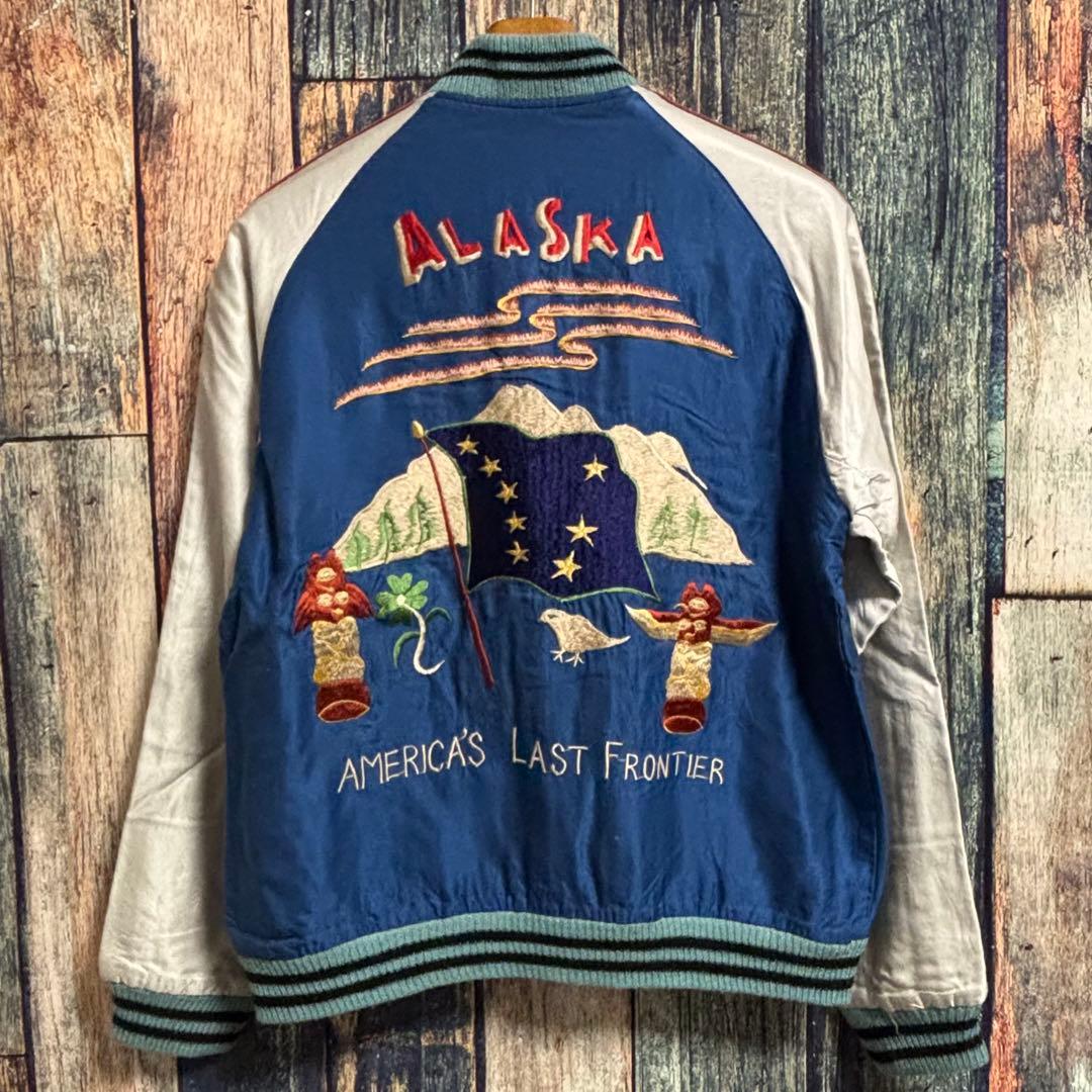 傑作柄‼︎ALASKAテーラー東洋BEAMS別注Lサイズアラスカビームススカジャン