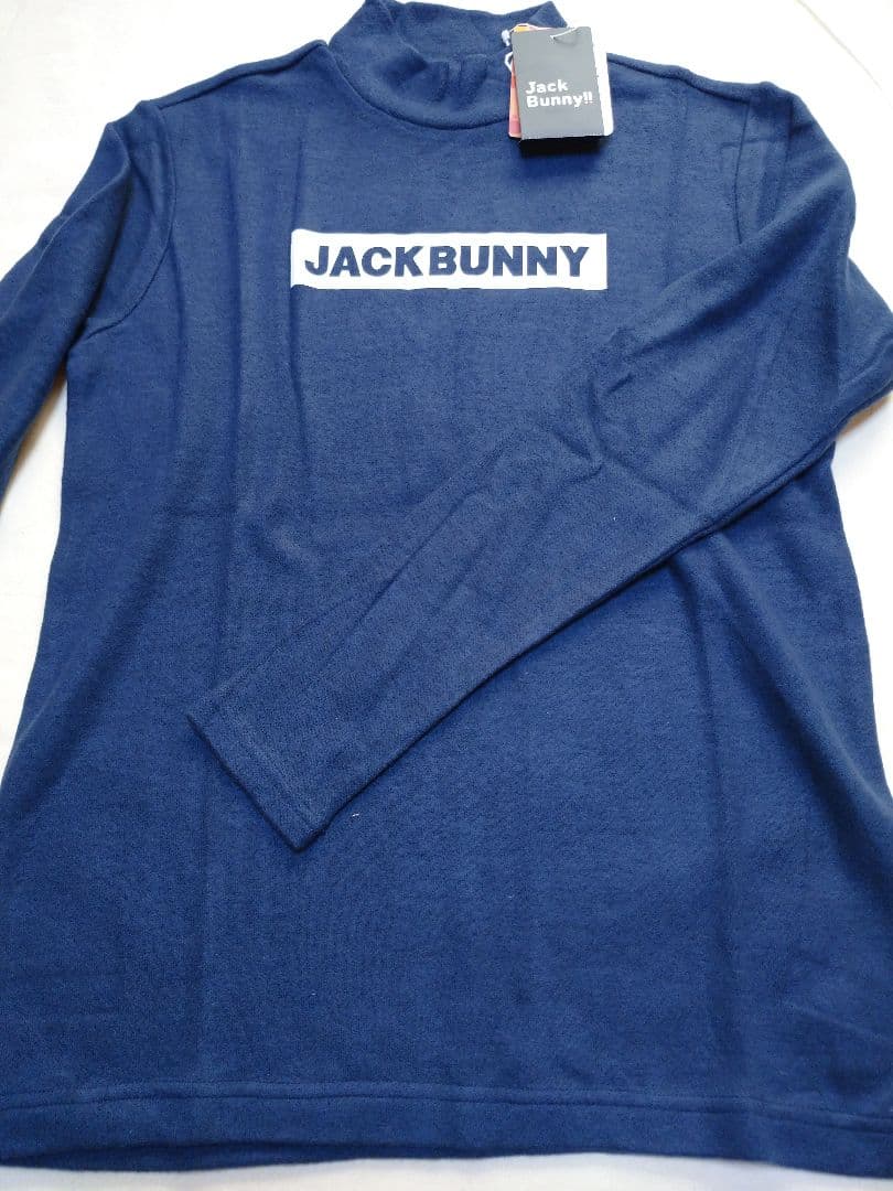 ネイビー 6サイズLL ハイネック 長袖 ジャックバニー メンズゴルフウェア