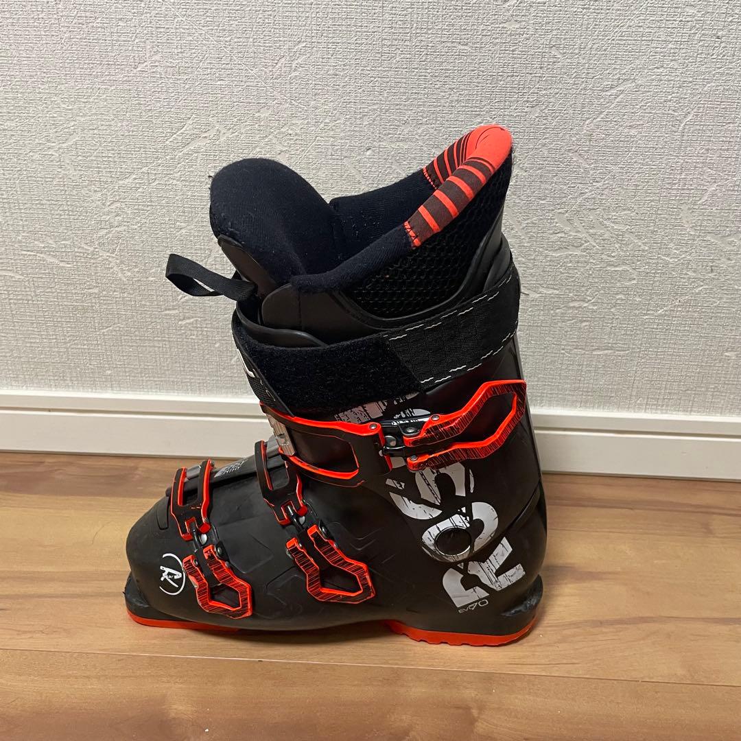 FISCHER150cm ROSSIGNOL24.5cmストック付きスキーセット