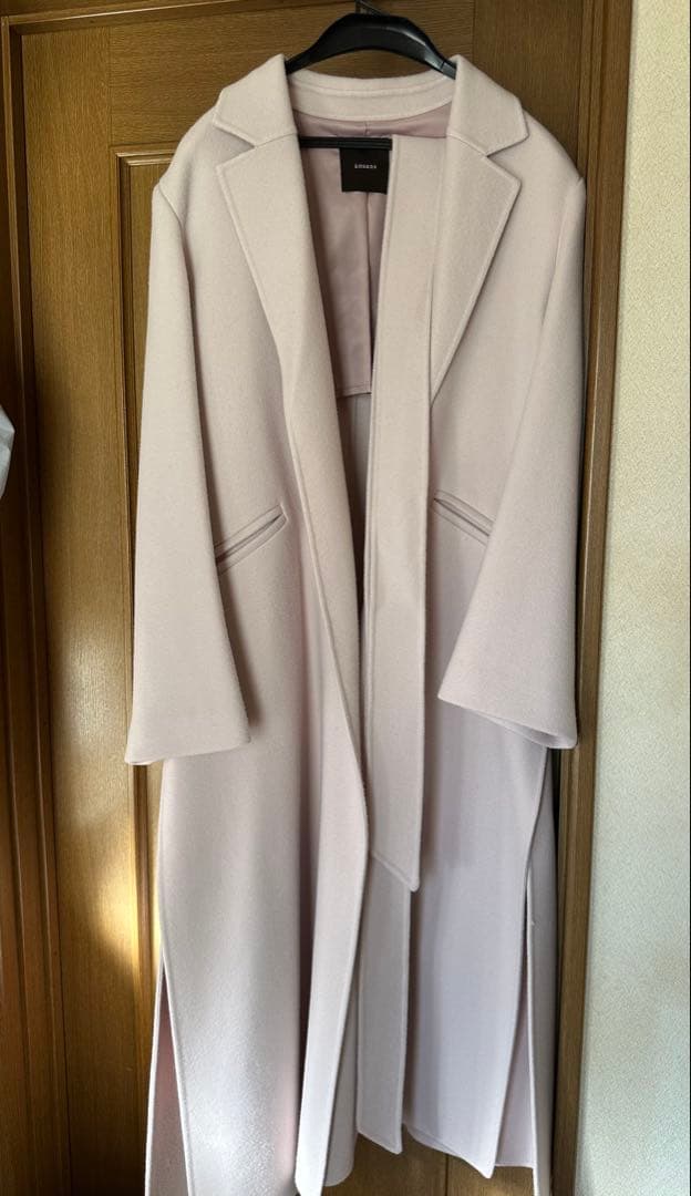 anuans リバーロングチェスターコート PINK