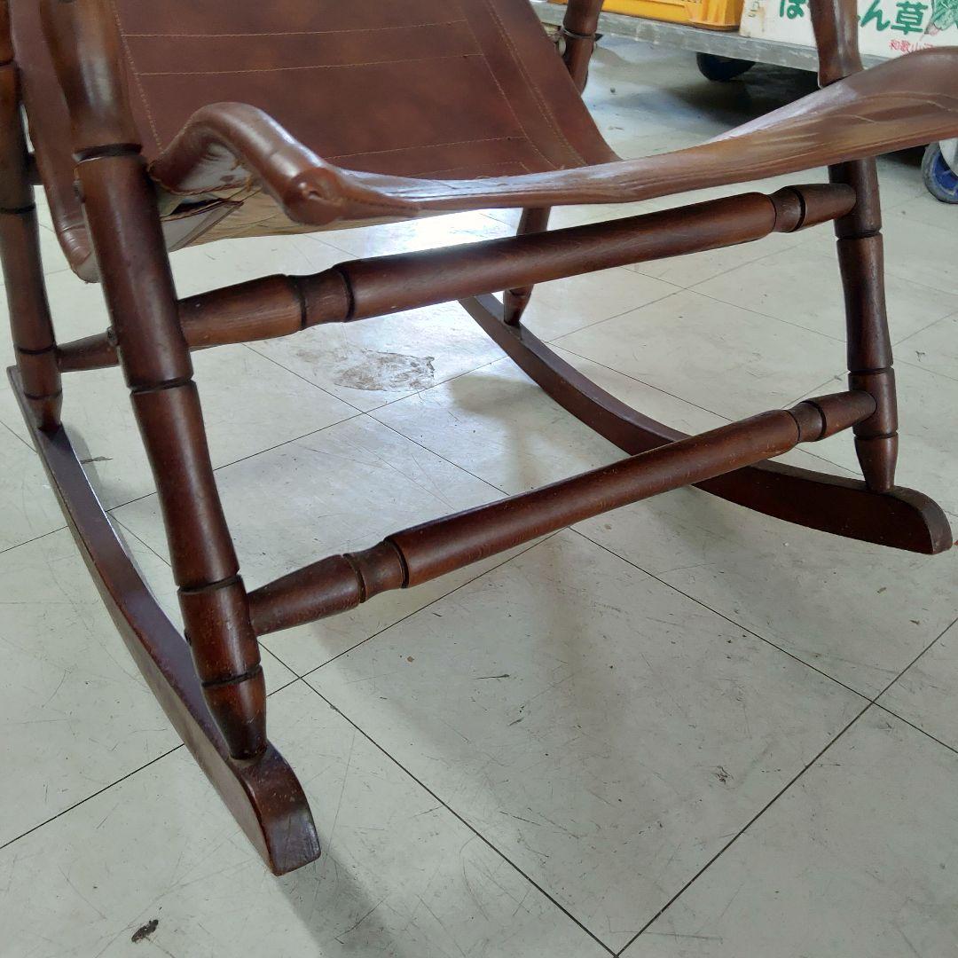 vintage ロッキングチェアー leather シート