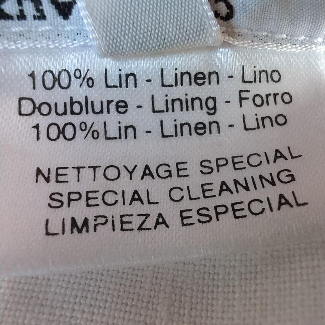 雰囲気抜群 HERMES リネンキャップ 白 58 フランス製 d63