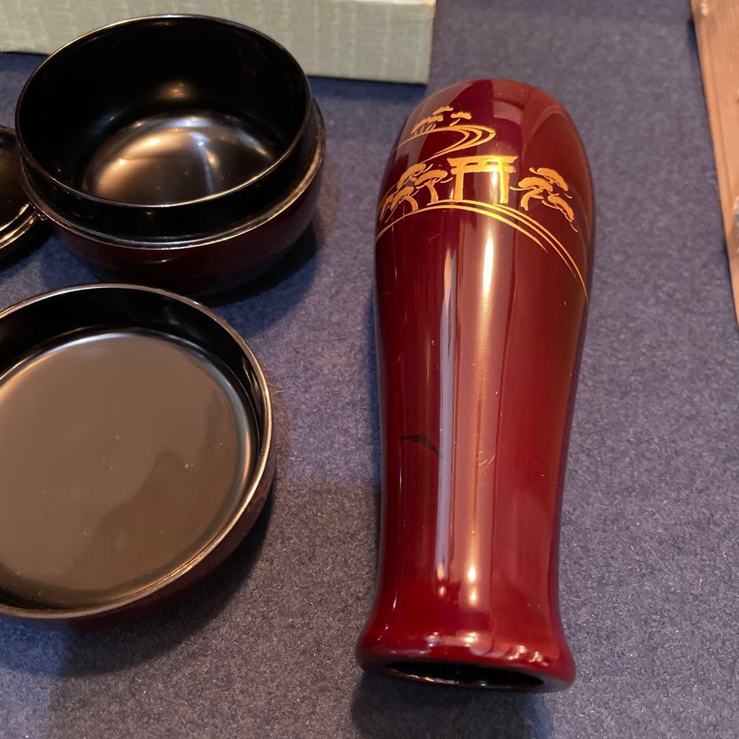 「茶箱」『溜塗の住吉蒔絵 利休茶箱』です。共箱※美品　茶道具