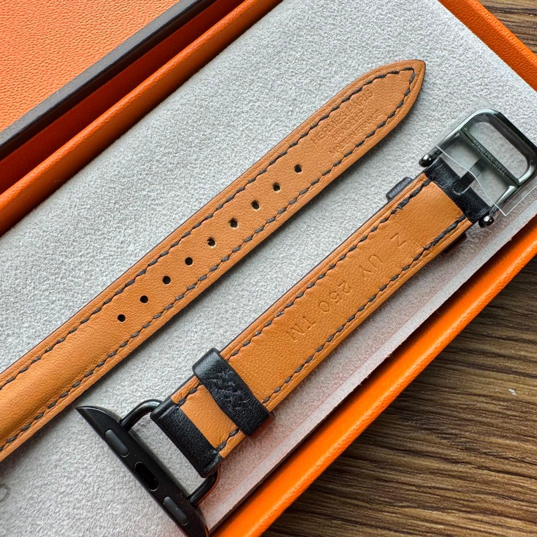 2360 Apple Watch エルメス　ブラック　ドゥブルトゥール　二重
