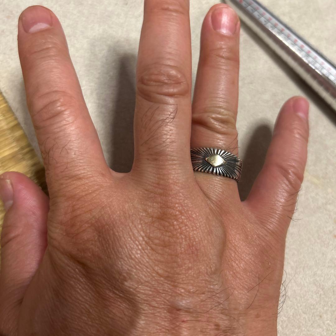 三日月パットベドニー K14 サンバースト リング 18号