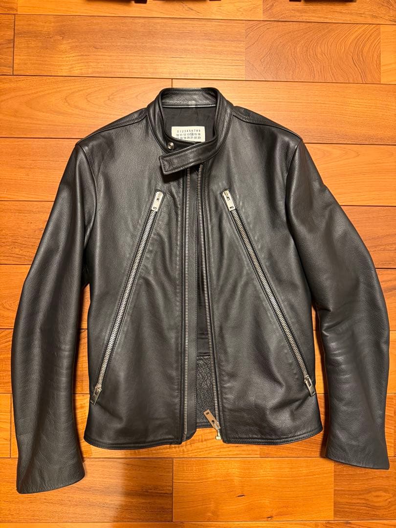 マルジェラ シングルライダース カーフレザー 44 イタリア製