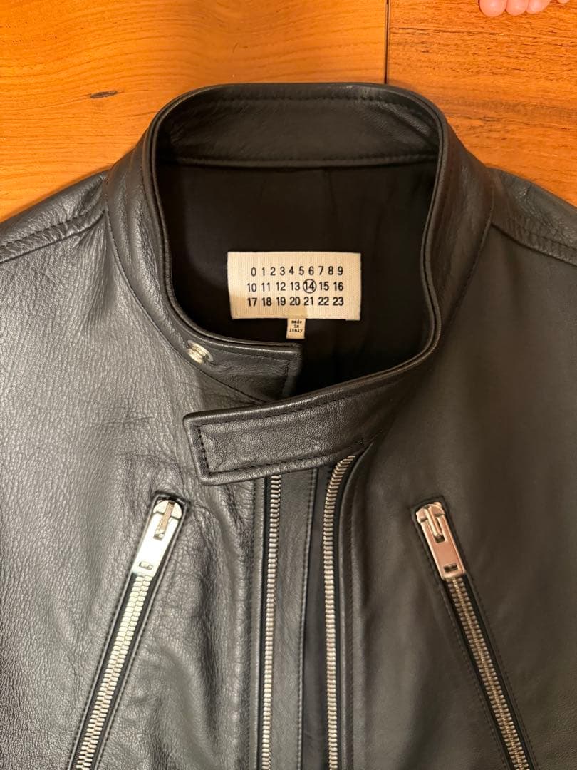 マルジェラ シングルライダース カーフレザー 44 イタリア製