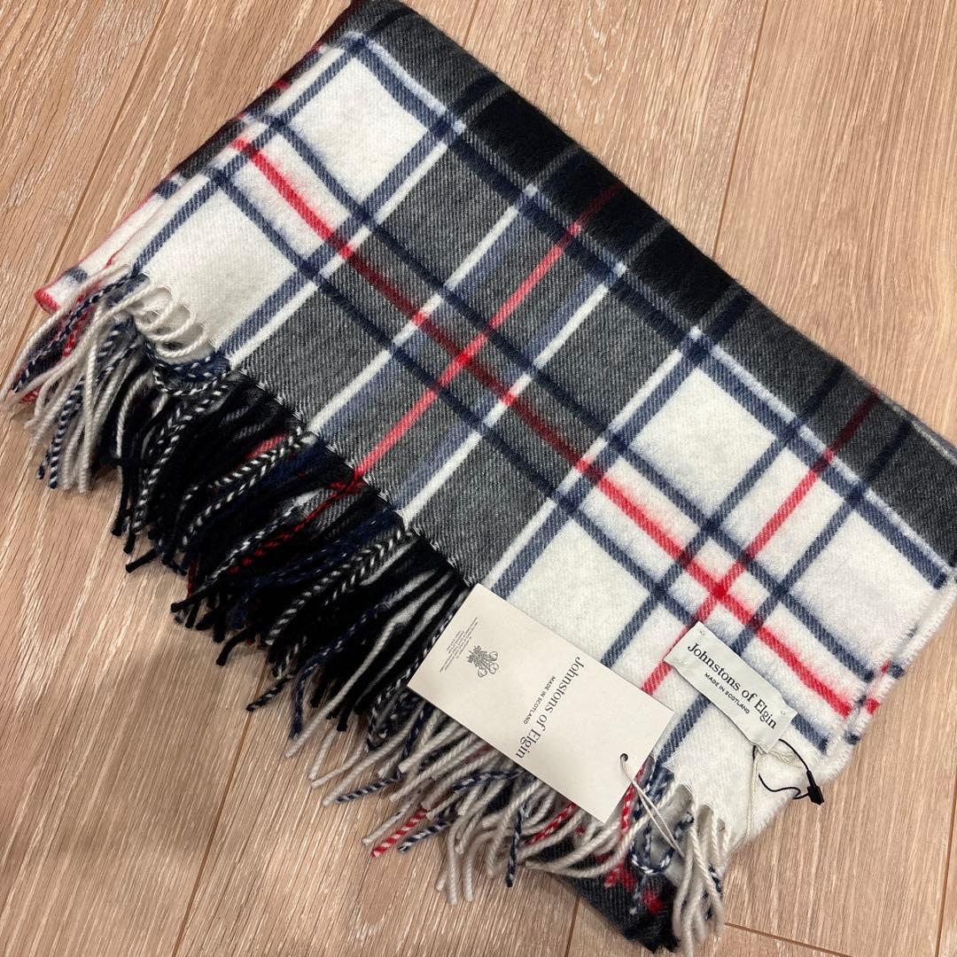 限定値下げ　新品タグ付き　国内購入　ジョンストンズ　カシミヤ　大判ストール