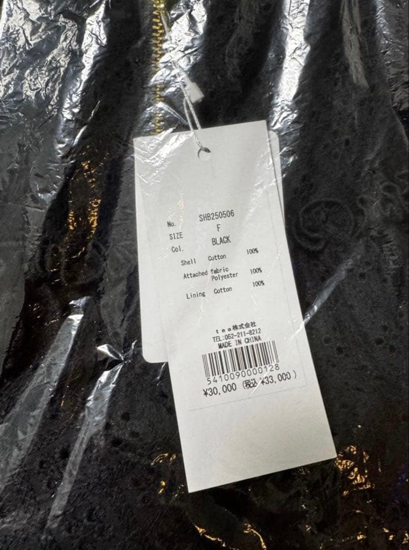 Sheller シェリエ BLOOM cotton lace tops ブラック