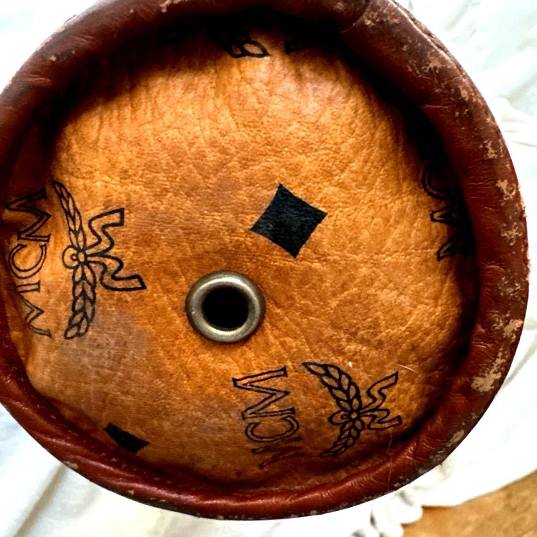 MCM レザーキャディバッグ ベージュ