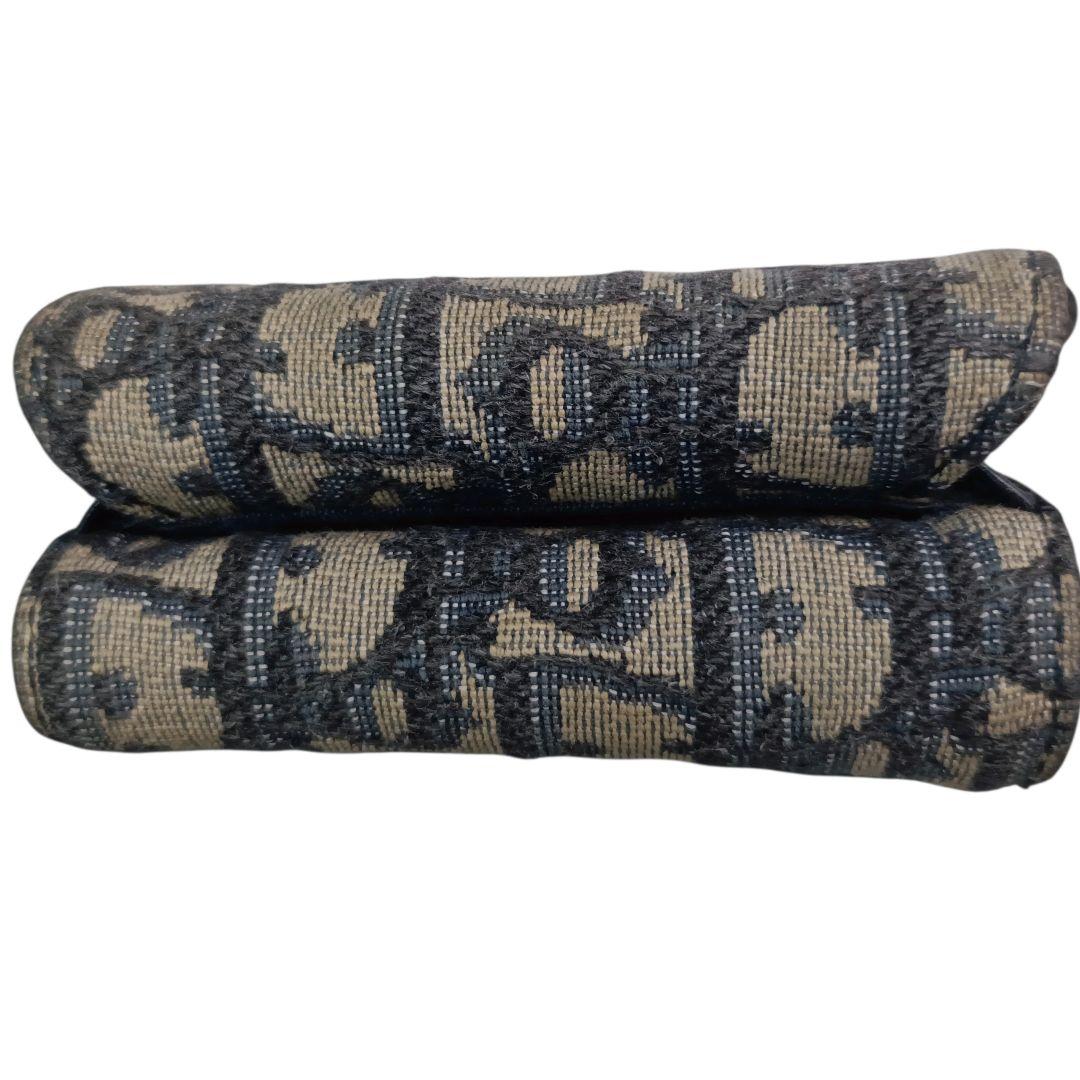 ✨Christian Dior トロッター ジャガードキャンバス レザー 折財布