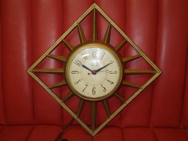 60’S★サンバースト★ウォールクロック★壁掛け時計★ミッドセンチュリー★USA