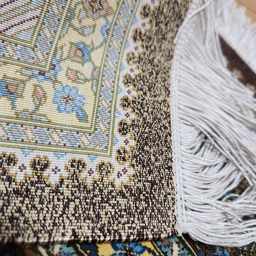 【ジャムシディ工房】クム産 オールシルク ペルシャ絨毯