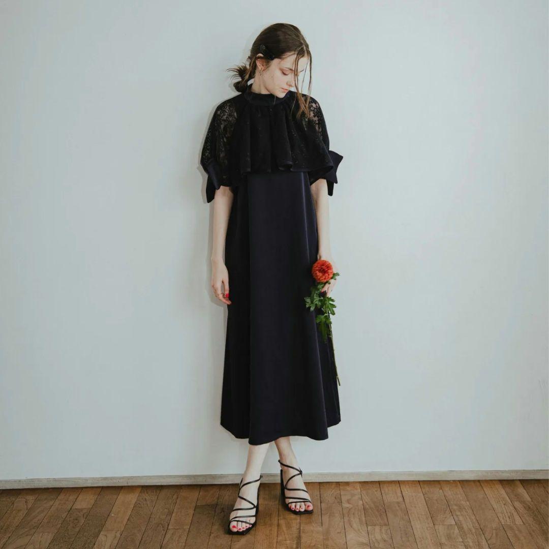 定価2万【新品】PINUE レースボレロ＆ドレスセット ネイビー