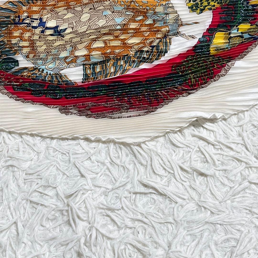 極美品 エルメス カレ90 深海魚 GRANDS FONDS プリーツ 箱付き