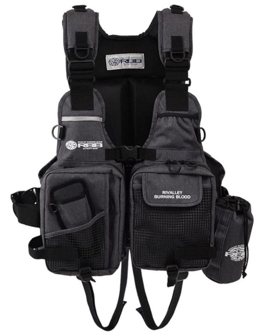 【美品】RBB タイドゲームベスト グレーデニム 7637