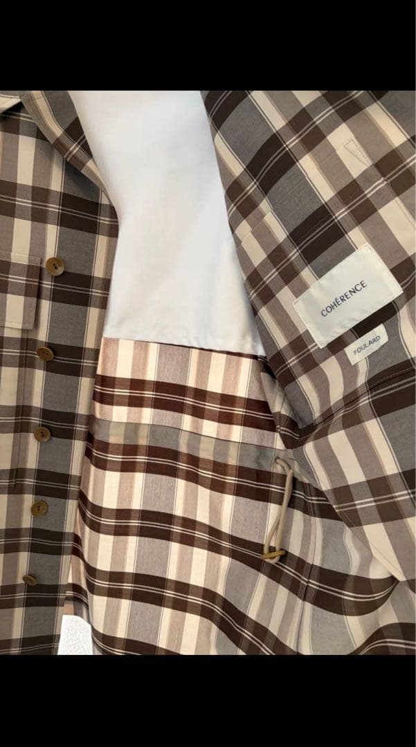 トップス Coherence VENON-D (Brown check, size S)