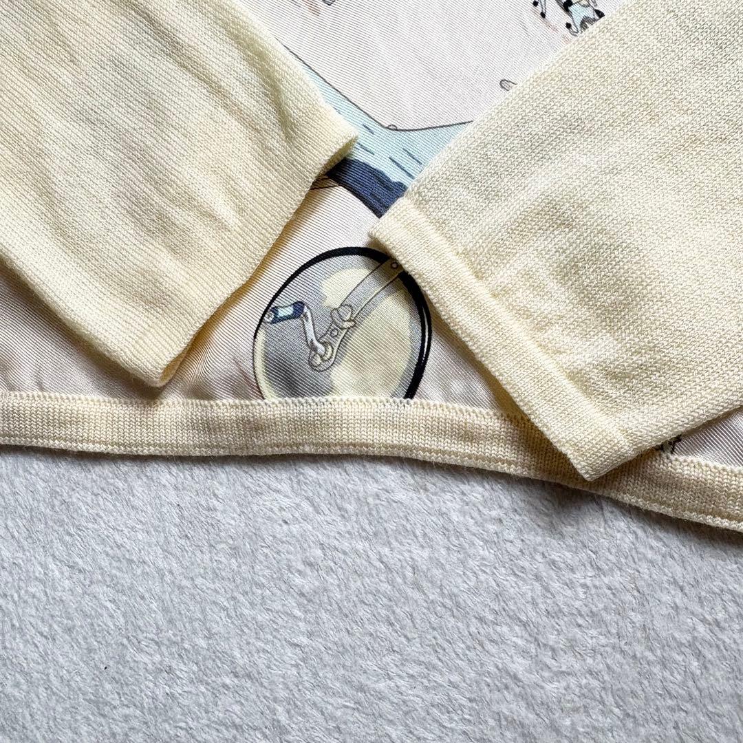 美品✨️マルジェラ期 エルメス ホース柄 シルク ハイネック ニット M