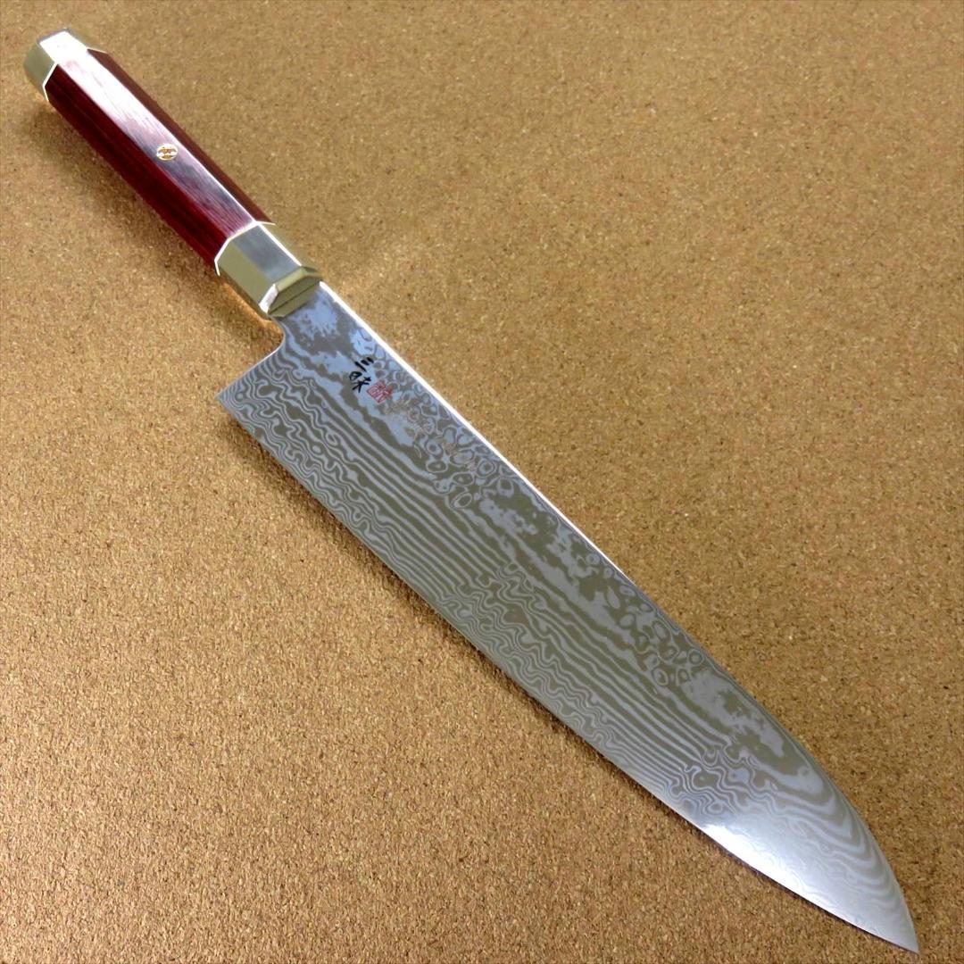 関の刃物 牛刀 240mm 三昧 荒波 コアレス鋼 野菜 肉切 両刃万能洋包丁