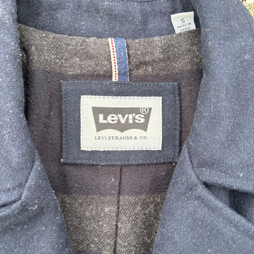 Levi's ライダース　ジャケット　ジップ　短丈　ウールジャケット　ブラック