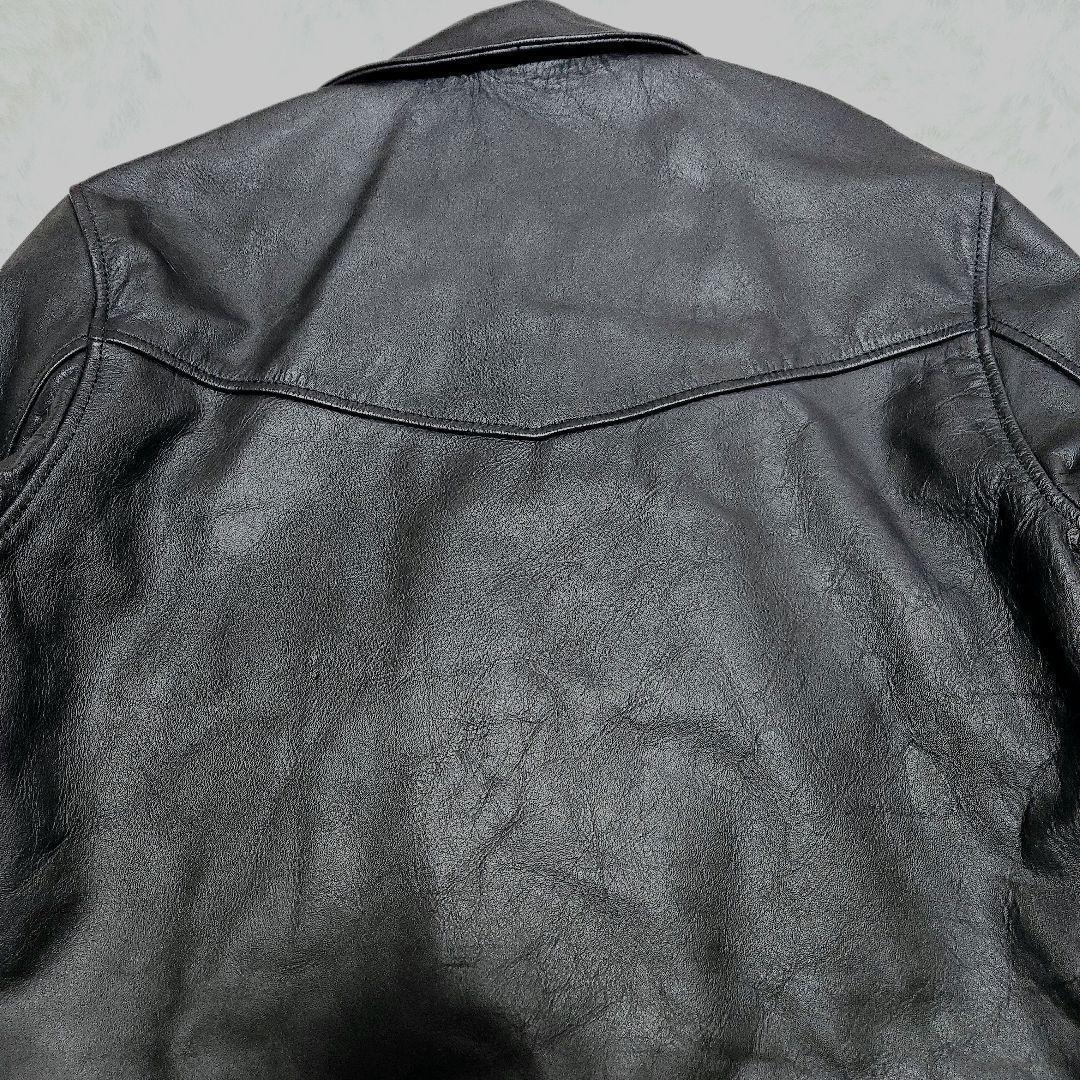 限定値下☆希少5L✨ MOLAWZ 本革 水牛革 ダブルライダース 大きいサイズ