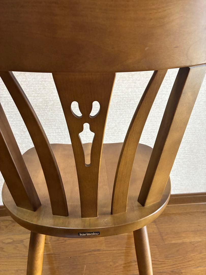 ②カリモク コロニアル ダイニングチェア 肘なし 回転なし　1脚