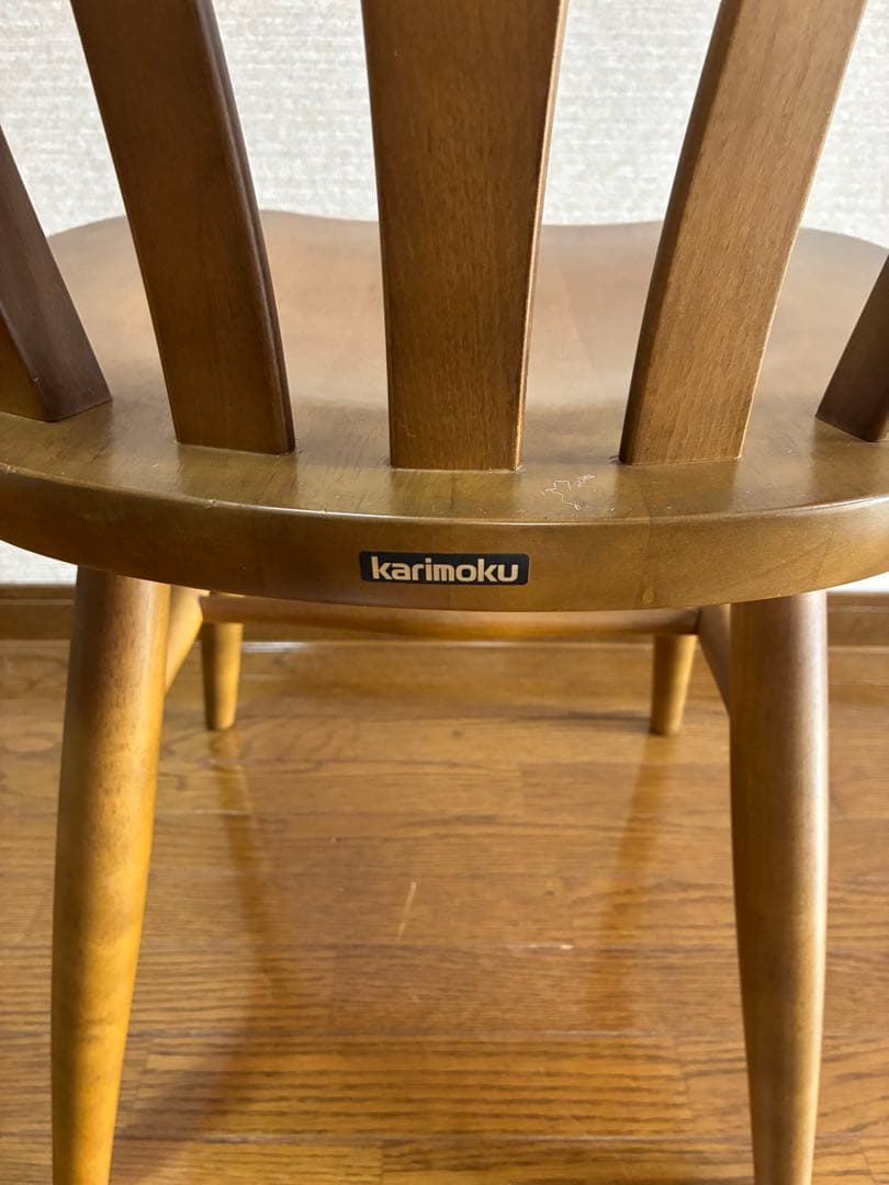 ②カリモク コロニアル ダイニングチェア 肘なし 回転なし　1脚