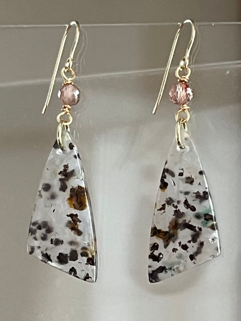 maumaumau　14kgf クリソコラコッパーインカルセドニー ピアス